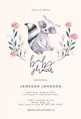 Cutest raccoon - Baby Shower Invitation